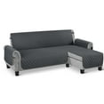 thumbnail image 1 of （dark grey）Easy-Going Reversible Oversized Couch Cover for Couch Sofa Cover for Dogs Water Resistant Furniture Protector Cover, 1 of 5