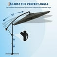 thumbnail image 6 of Emorefun Cantilever Umbrella, 10ft Heavy Duty Patio Umbrella with Easy Lift & Tilt Adjustment, Large Outdoor Umbrella for Deck Pool Garden Backyard, Gray, 6 of 8