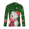thumbnail image 4 of Brondbend Men's Tops Christmas Cheap Shirts for Men Long Sleeve Crewneck Workout Pullover Printed Fashion Blouse Loose Festival Clothes Green, 4 of 4