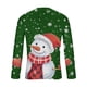 thumbnail image 5 of Blusas y camisas de manga larga y cuello redondo para hombre, informales, a la moda, con estampado navideño, cuello redondo, blusas de licra de manga larga para hombre., 5 of 5