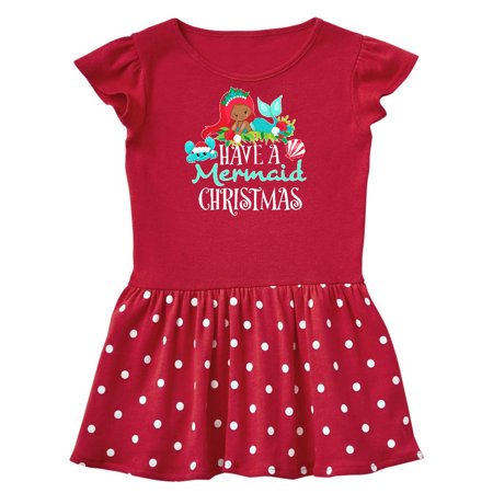

Inktastic Have a Mermaid Christmas with Crab and Seashell Gift Toddler Girl Dress
