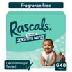 Rascals Fragrance Free Natural Aloe Sensitive Baby Wipes, 648 Count ...