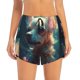 thumbnail image 2 of Balery Cute Flower Chihuahua Puppy Pantalones cortos deportivos para mujer con forro y dos bolsillos, elásticos, para entrenamiento, gimnasio, yoga-Large, 2 of 7