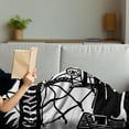 thumbnail image 3 of Ferris Wheel Soft Flannel Fleece Throw Blanket, Monochrome of Carousel and Other Ride with Carnival Time Words, Cozy Plush for Indoor and Outdoor Use, 50" x 70", Charcoal Grey White, by Ambesonne, 3 of 5