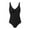 Black, variant on Clearance Swimsuits One Piece Women's Sleeveless V neck Swimsuit Ribbed Knitted Swimsuit Solid Color Bathing Suits