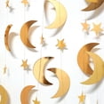 thumbnail image 1 of Guirnalda de papel de estrella lunar de 4 Uds., decoración Eid Mubarak para festival islámico musulmán (Glod) ER, 1 of 2