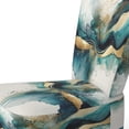 thumbnail image 4 of Designart « Expressionnisme Abstrait Sarcelle et Or III » Turquoise Fauteuil d'Appoint Moderne Rembourré - Fauteuil Moderne pour Chambre, 4 of 7