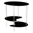 thumbnail image 2 of Mesa auxiliar de acrílico de 3 niveles, pequeña, moderna, para café, decoración del hogar y bebidas Negro, 2 of 9