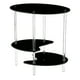 thumbnail image 2 of Mesa auxiliar de acrílico, mesita de noche, sofá, mueble de café, mesa auxiliar pequeña de 3 niveles, escritorio para bebidas para lavandería, casa de Negro, 2 of 8