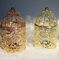 thumbnail image 5 of SPRING PARK Decorative Candle Lanterns,Small Metal Birdcage Candle Holders, Hanging Tealight,Vintage Centerpieces for Wedding Party, 5 of 7