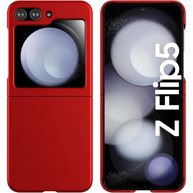 flip5 レッド Case for Samsung Galaxy Z Flip 5 (2023) Thin Hard Matte Phone Case
