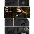 thumbnail image 4 of Fuklindy Graphene Heated Jacket for Women with Battery, 12V Fast Charge 18400mAh Large Capacity Winter Outdoor Lightweight Heating Jackets Black, 4 of 5