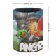 thumbnail image 2 of Angry Birds-theme Cylinder Pen Holder Pencil Organizer with Flannel Lining PVC Leather Material Cardboard Base for study work 10*8CM, 2 of 6