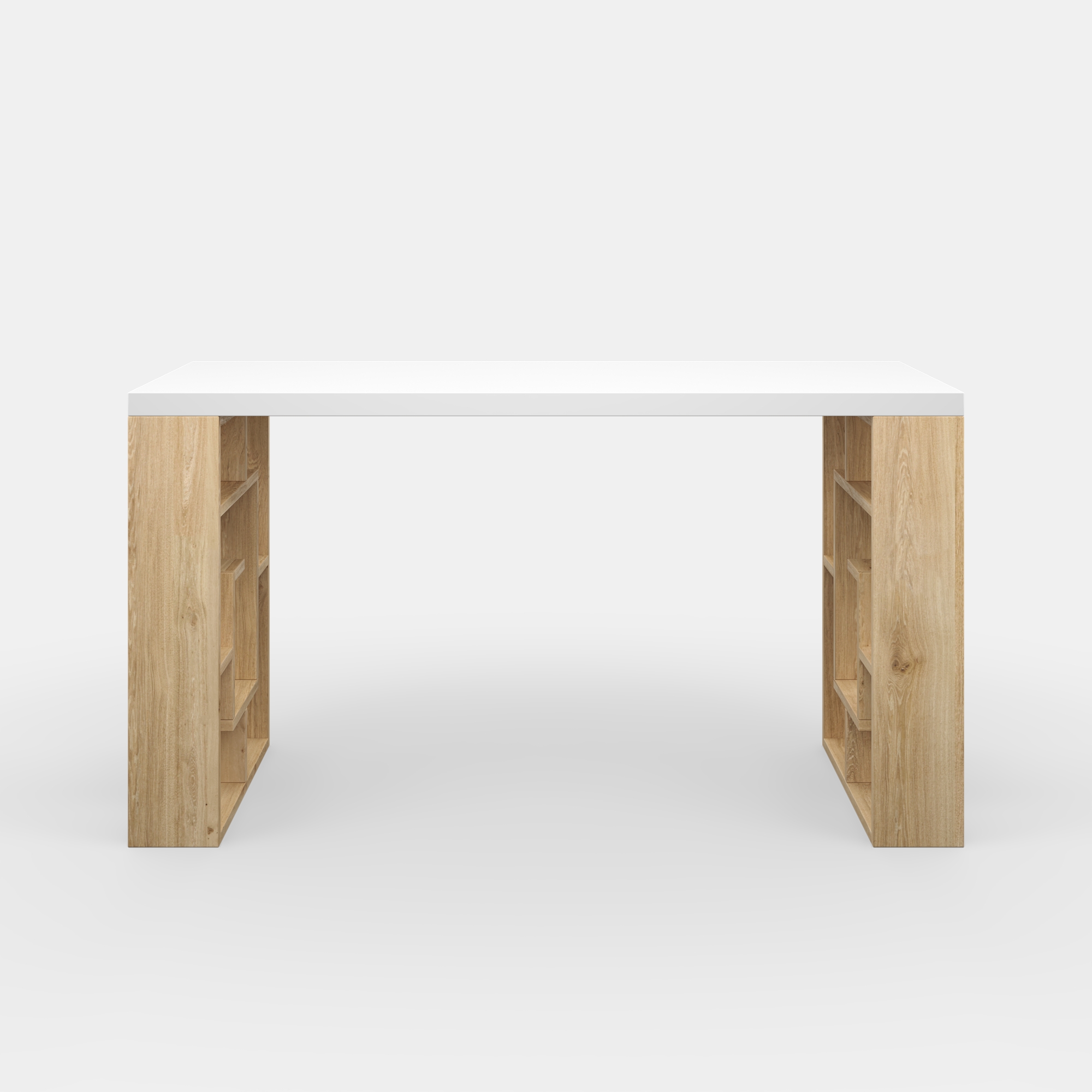 Ada Home Decor Furniture 4 Tier White Oak Briscoe Modern Desk