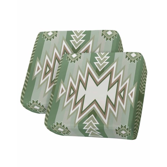 Sage Green Boho Couch Cushion Covers Stretch, Washable Sofa Seat Covers Individual Seat Cushion Sofa Slipcovers American Native Southwest Abstract Art Couch Cover Furniture Protector S-2PCS