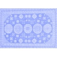 thumbnail image 1 of Ahgly Company Machine Washable Indoor Rectangle Oriental Blue Traditional Area Rugs, 4' x 6', 1 of 4