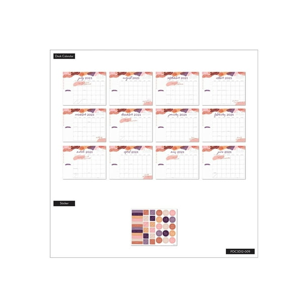 The Happy Planner Calendar desktop 20232024 watercolor month