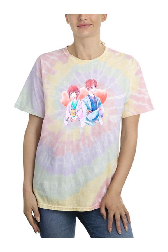 Anime Couple Kimono Yukata Tie Dye Spiral Women -Image by Shutterstock, Female Medium