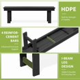 thumbnail image 4 of SERWALL Outdoor Bench Set of 2, HDPE Backless Patio Bench, Weather-Resistant Garden Bench for Porch, Yard & Backyard, Black, 4 of 10