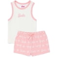 thumbnail image 4 of Barbie Womens Pink Vest and Shorts Pyjama Set, 4 of 5