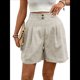 thumbnail image 1 of Pantalones Cortos de de Cintura Alta y Pierna con Bolsillos para Mujer, de Verano Albaricoque XL, 1 of 7