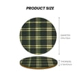 thumbnail image 3 of Multi-Shape Mdf Cork Coaster 4 Pieces Of Anti-Slip, Anti-Wear And Anti-Fouling 3.9in Easy To Clean And Stable Structure Springgreen Buffalo Plaid Check Tartan Scotland_41650_4 Round Shape, 3 of 7