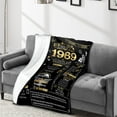 thumbnail image 3 of 55th Birthday Gifts for Women Men, Soft Comfortable Throw Blanket, Birthday Decorations for Mother and Dad Wife Husband, 55 Year Old Birthday Decorations Blanket 60"X50", Back in 1969, 3 of 5