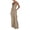 Khaki, variant on Women's Strapless Jumpsuits off Shoulder Sleeveless Tube Top Pleated Wide Leg Rompers Casual Summer Outfits