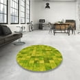 thumbnail image 3 of Ahgly Company Indoor Rectangle Patterned Neon Yellow Green Area Rugs, 5' x 8', 3 of 6
