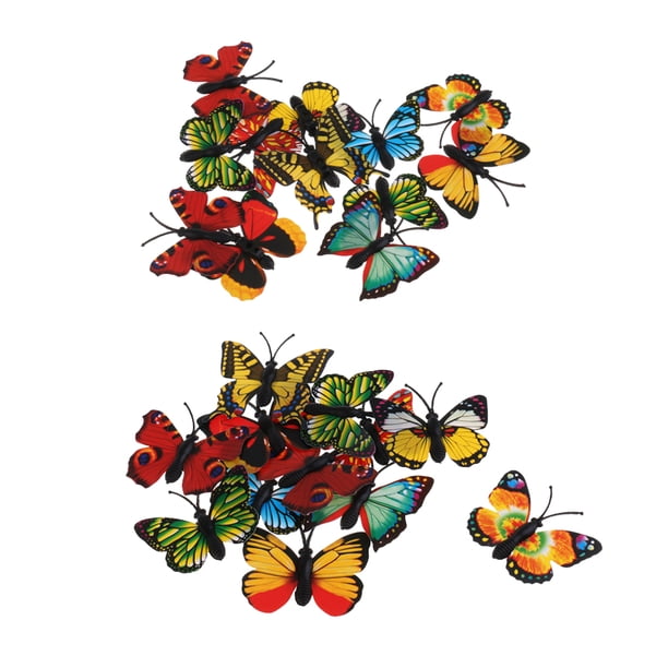 Juego de Regalo 24 piezas Mariposa Plástico Sunnimix Figuras de acción de simulación