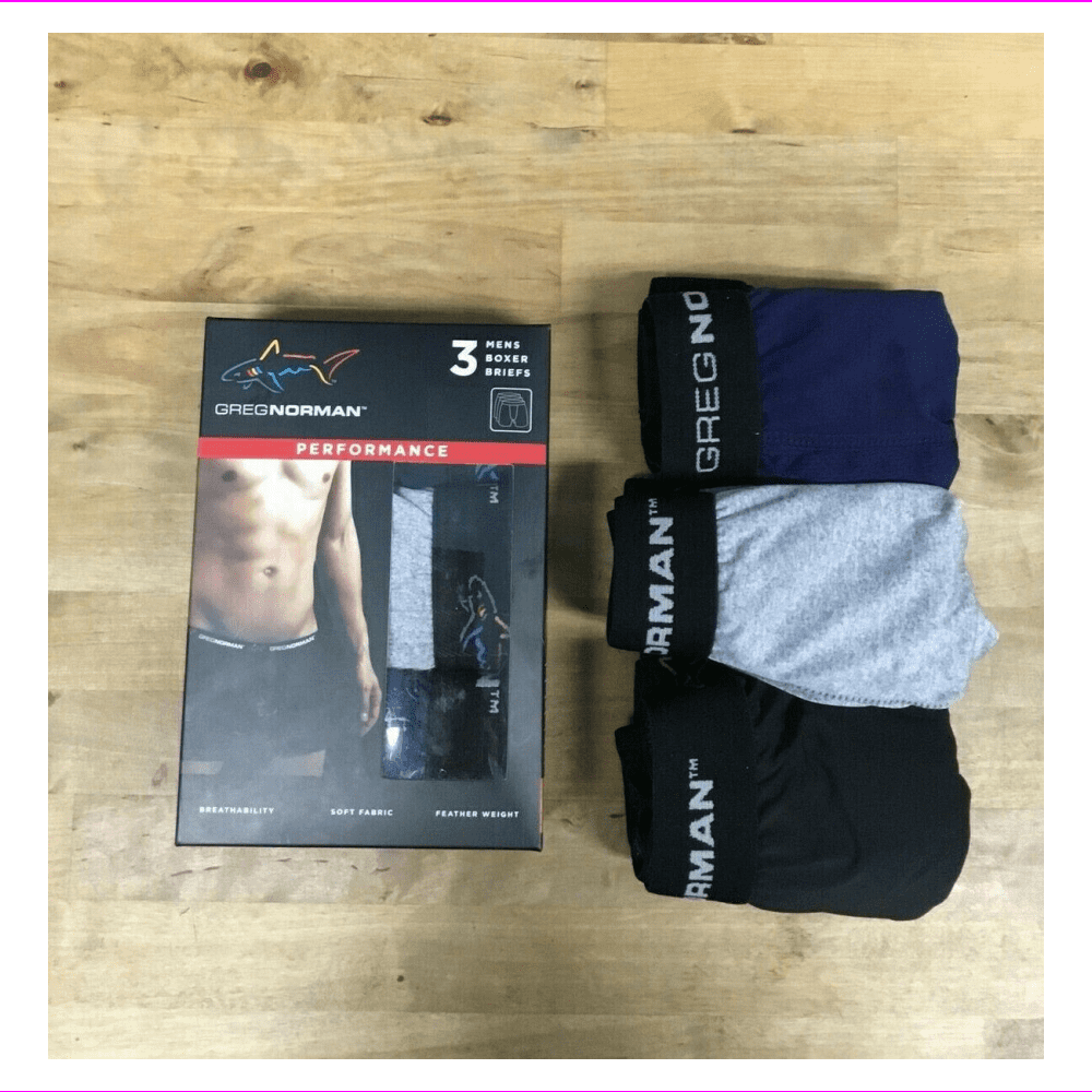 Greg Norman Greg Norman Men's Performance 3Pack Boxer Briefs Size S