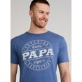 thumbnail image 4 of Men's and Big Men's Father's Day Papa Label Graphic Tee Shirt from Way to Celebrate, Sizes S-3XL, 4 of 5