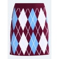 thumbnail image 6 of Free Assembly Women's and Women's Plus Missy Pull On Argyle Mini Pull On Sweater Skirt, Sizes XS-4X, 6 of 7
