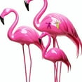 thumbnail image 6 of Autua Pink Flamingos Lawn Decorations Round Tablecloth | Stain-Resistant & Washable | Ideal for Indoor and Outdoor Use | Waterproof Tablecloth 46"-50, 6 of 8