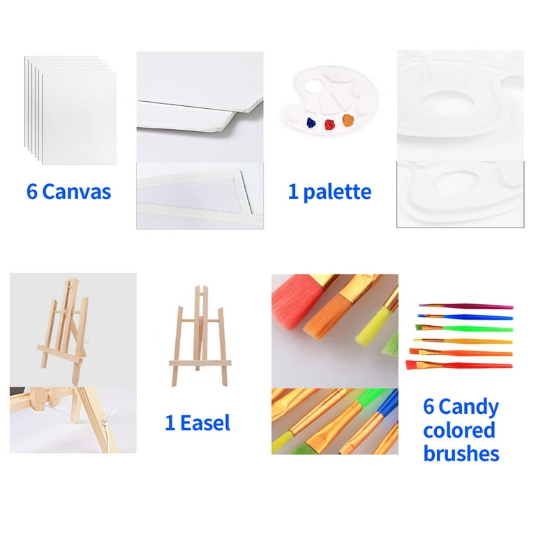 Eccomum 39Pcs Kids Art Paint Set, Acrylic Painting Supplies Kit