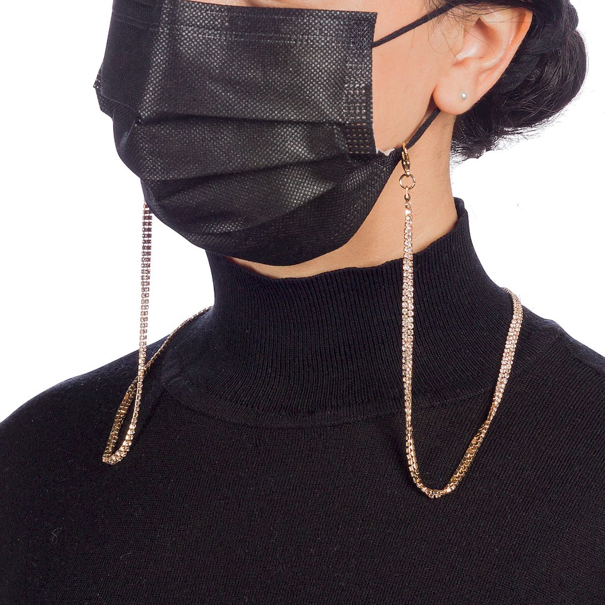 Set of 4 Crystal & Chain Mask or Eyeglass Lanyard