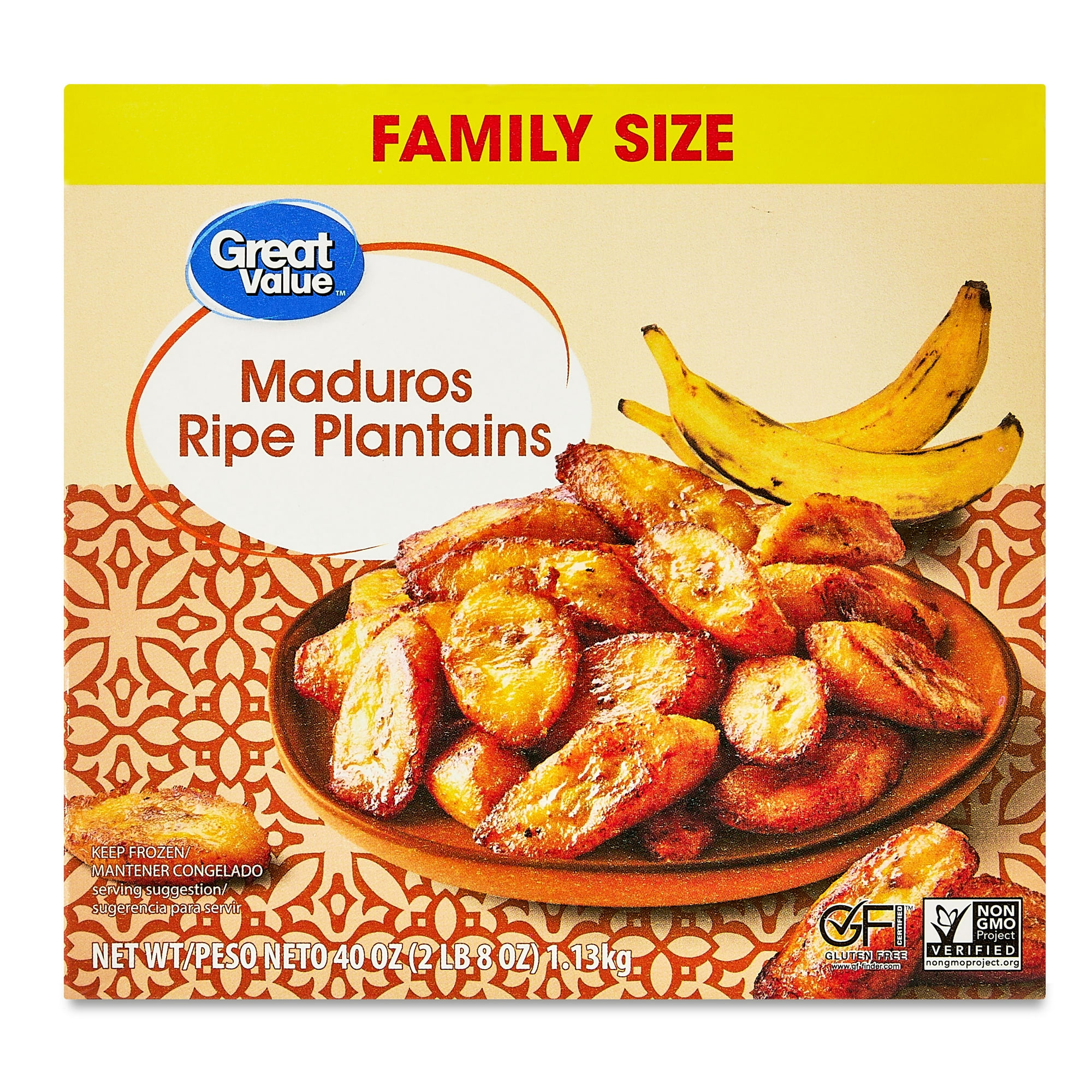 Great Value Maduros Ripe Plantains, 40 oz (Frozen)