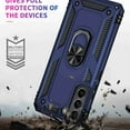 thumbnail image 6 of Decase For Samsung Galaxy S22 Plus,Slim Shockproof Magnetic Metal Ring Stand Hard PC Case Cover,Blue, 6 of 7
