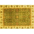 thumbnail image 1 of Ahgly Company Machine Washable Indoor Rectangle Abstract Yellow Modern Area Rugs, 6' x 9', 1 of 4