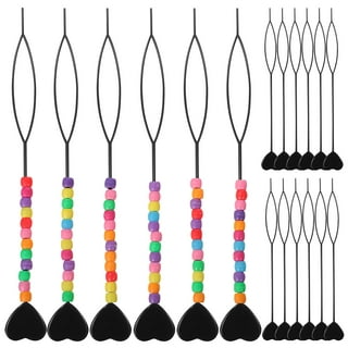 6 Pieces Hair Beader Tool Quick Beader Automatic Hair Beader Hair Braiding  Tools Ponytail Maker Styling Tool Beader for Hair Braids Kids with 1000  Pieces Mini Rubber Bands (Delicate Colors)