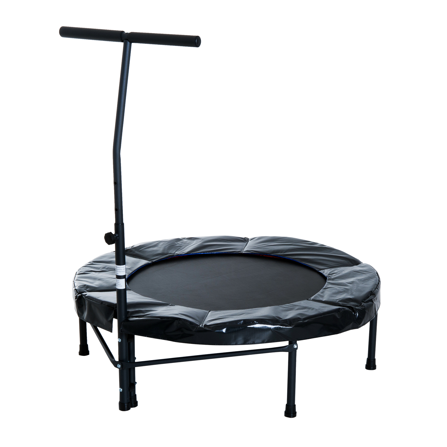 40 Mini Exercise Trampoline Indoor Fitness Rebounder W Adjustable T Bar Black Walmart Canada