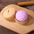 thumbnail image 3 of Juguete Squishy Sinbana Dumpling Gigante con Caja de Vapor 9 cm, 3 of 7