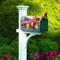 thumbnail image 2 of American Flag Mailbox Cover USA National Flag Red White Blue Flower Ocean Magnetic Mailbox Covers Standard Size 18x21 Inch Independence Day Mail Post Letter Box Cover for Home Yard Decoration, 2 of 6