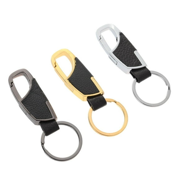 Luxshiny 3Pcs Metal Key Chain Keyring Assorted Color Simple Design Key Holder For Families And Friends 8.50X3.20X0.80Cm
