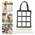 thumbnail image 3 of DINHEAROM 1Set Cotton Linen Tote Bag for Shopping Reusable Grocery Bags with Sublimation Design, 3 of 7