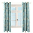 thumbnail image 4 of Chamomile Floral Pattern Blackout Curtains Window Drapes Room Darkening Thermal Insulated Grommets Blackout Curtains, for Living, Dining, Bedroom,2 Panels, 4 of 6