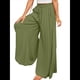 thumbnail image 3 of Pantalones Casuales de Cintura Alta para Mujer, de Color Liso, Largos y Anchos, con Bolsillos, para y Otoño. Verde L, 3 of 8