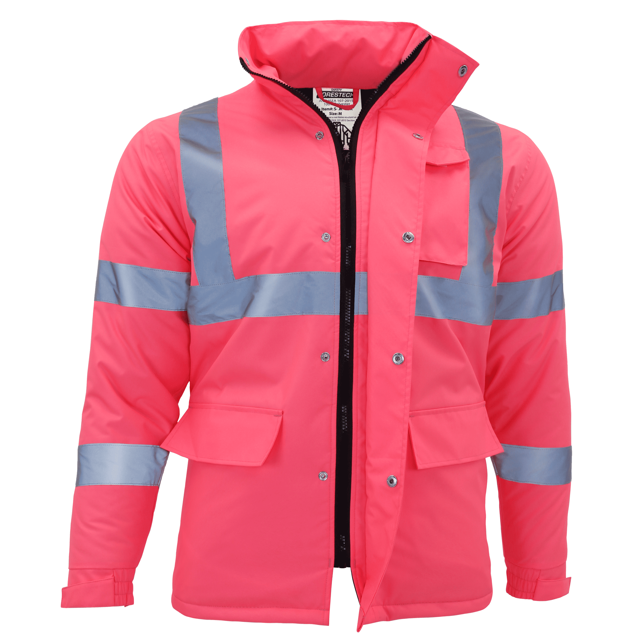 JORESTECH Hi-Vis Safety Jacket, ANSI Class 1 (Pink, L) - Walmart.com