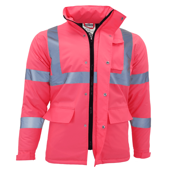 JORESTECH Hi-Vis Safety Jacket, ANSI Class 1 (Pink, L)