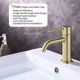 thumbnail image 3 of Grifo de baño de un solo orificio de oro cepillado, grifo de lavabo de una sola palanca de latón con manguera de entrada, grifo de lavabo de oro JAMW Sencillez, 3 of 5